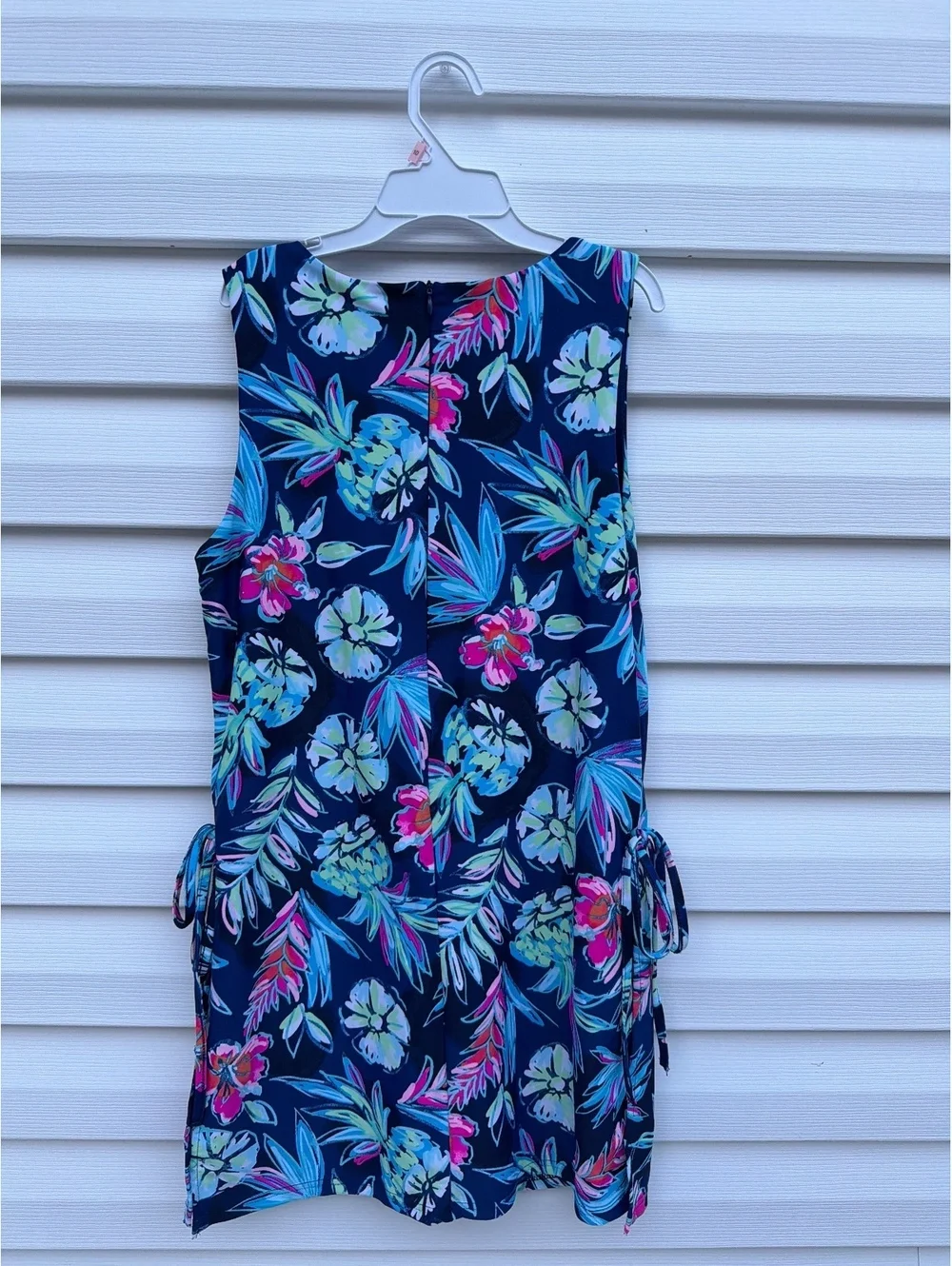 Aryeh Women's Size S Navy Floral Swim Dress Built-In Shorts Cutout Swimsuit
